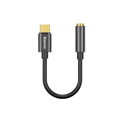 Baseus CATL54-01 Typ-C auf 3,5 mm Adapter Schwarz Hohe Wiedergabetreue und universelle Kompatibilität