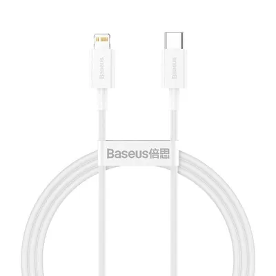 Baseus USB-C-auf-Lightning-Kabel 1 m Weiß Schnellladung 20 W iPhone PD