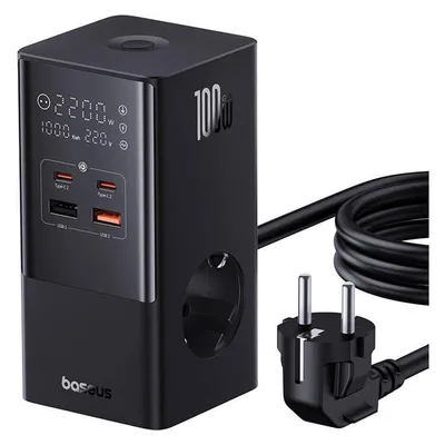 Baseus Nástěnná nabíječka / napájecí pásek PowerCombo 100W (černý)