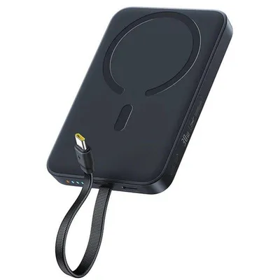 Magnetische Powerbank Baseus EnerFill FM11 10000mAh 30W integriertes Kabel Kosmoschwarz