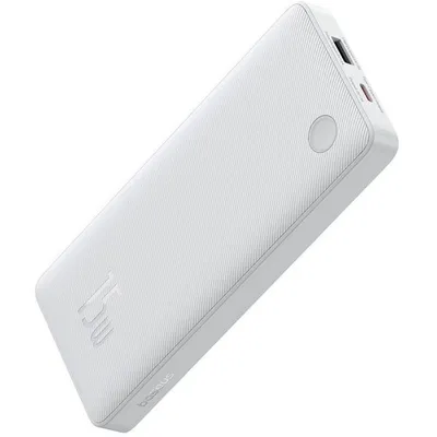 OS-Baseus Airpow Lite Power Bank 10000 mAh 15 W Mondweiß (mit Simple Series Datenkabel USB auf Typ-C 30 cm weiß)