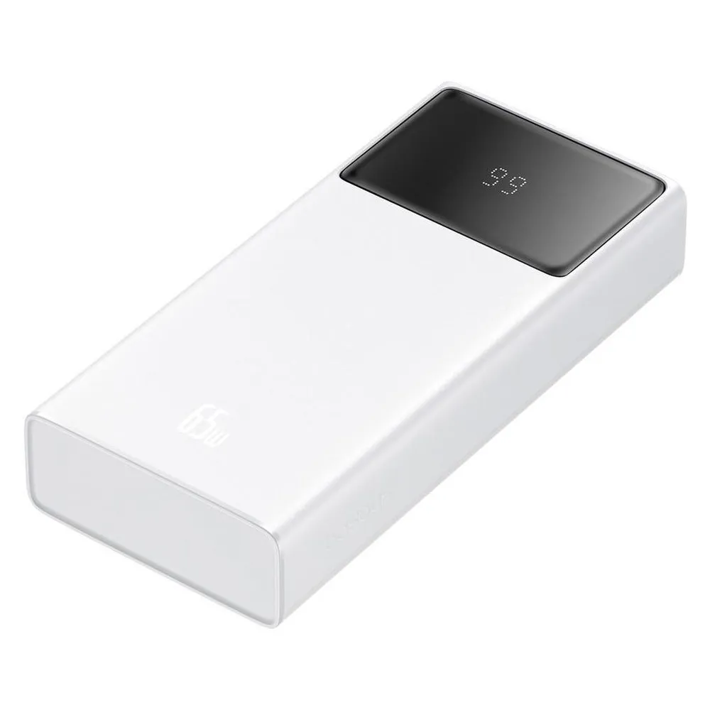Baseus Power Bank Star-Lord, 20000mAh 65W + USB - USB-C cable (white)
