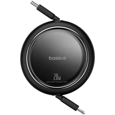 Retraktabler Kabel Baseus Free2Pull USB-C nach Lightning 1 m Schwarz