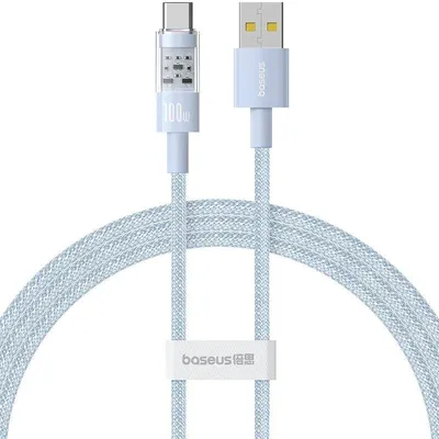 Datenkabel Baseus Gem USB zu USB-C 100W 1m Blau Galaxie Geflecht