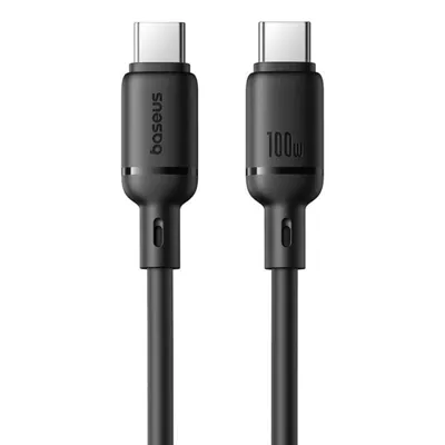 USB-C Kabel Baseus Silky Series 1m 100W Schnelllade Silikon Schwarz