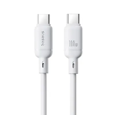 USB-C Ladekabel Baseus Silky Series 2m 100W Schnellladen Weiß