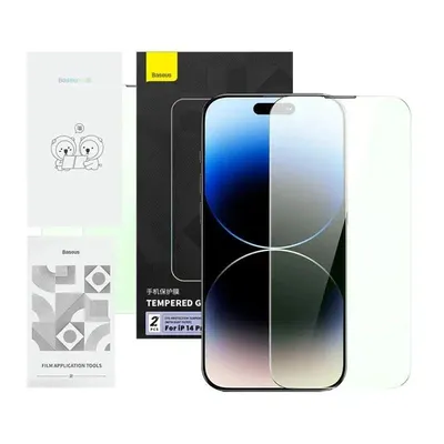 Gehärtetes Glas Baseus Crystal Series für iPhone 14 Pro mit Blaulichtfilter