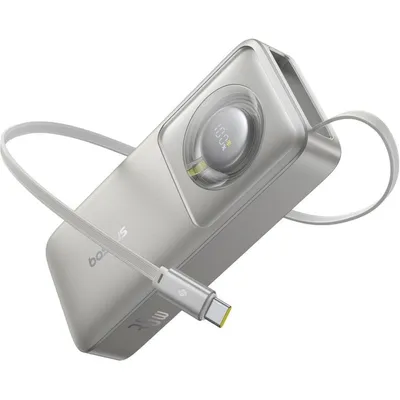 Powerbank Baseus Free2Pull 10000mAh 30W Grau mit USB-C Kabel