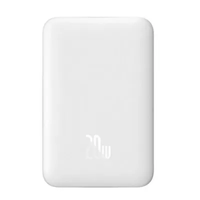 Powerbank Baseus Magnetic Mini 10000 mAh Kabelloser Lader 20 W Weiß
