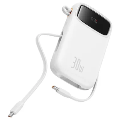 Powerbank Baseus QPow2 10000mAh 30W Power Delivery 3.0 Quick Charge 3.0 Weiß