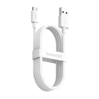USB-Kabel Baseus TZCAMZJ-02 1,5 m USB A an Micro-USB B 2,1 A Weiß