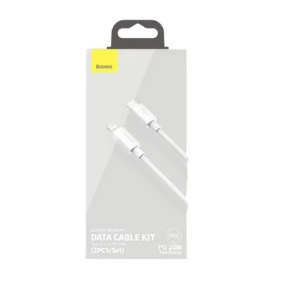 Kabel Baseus Simple Wisdom USB-C nach Lightning PD 20W 1,5 m Weiß