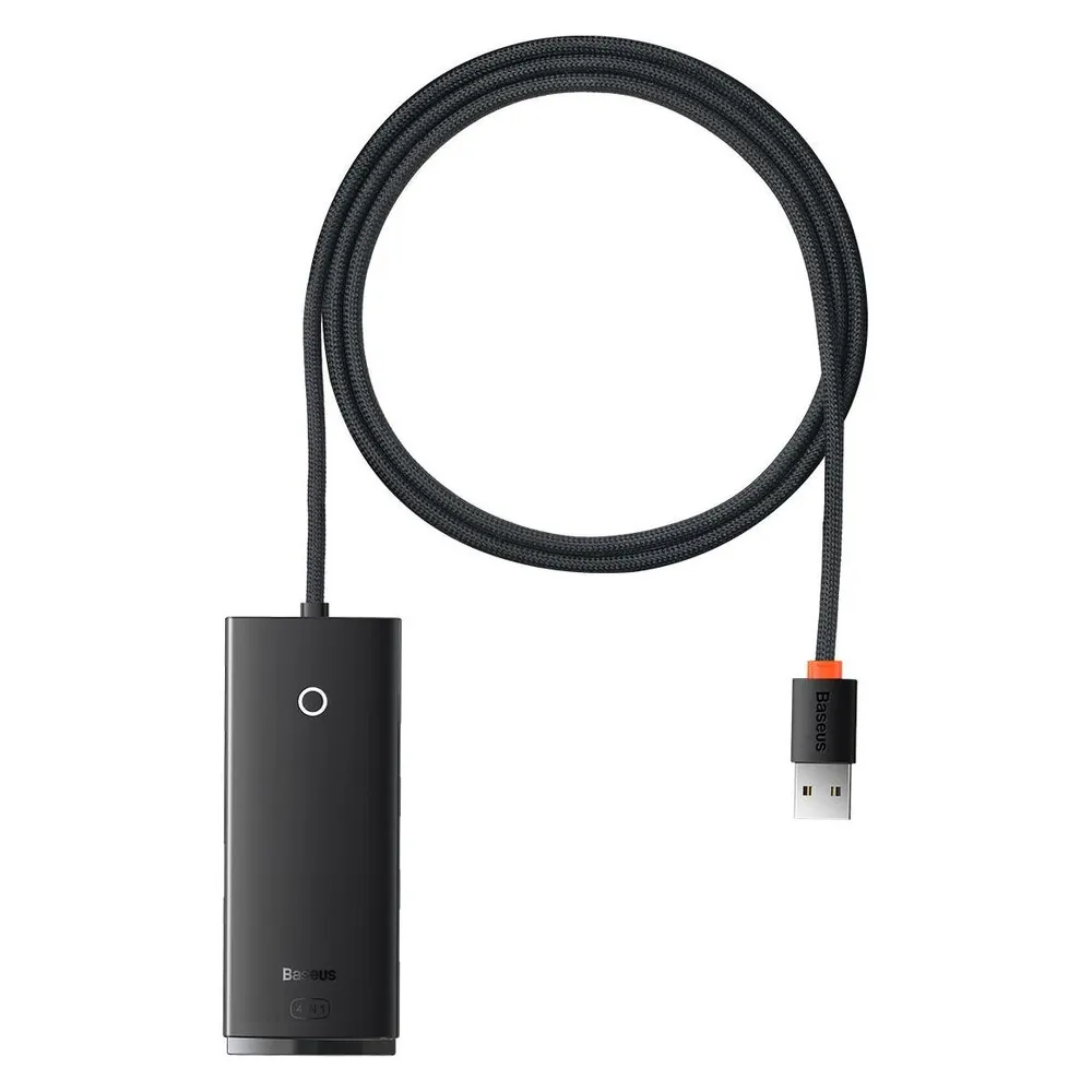 Hub Baseus 4 Ports USB 3.2 Gen 1 5000 Mbit/s Modell WKQX030101 LED Schwarz