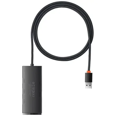 Hub Baseus 4 Ports USB 3.2 Gen 1 5000 Mbit/s Modell WKQX030101 LED Schwarz