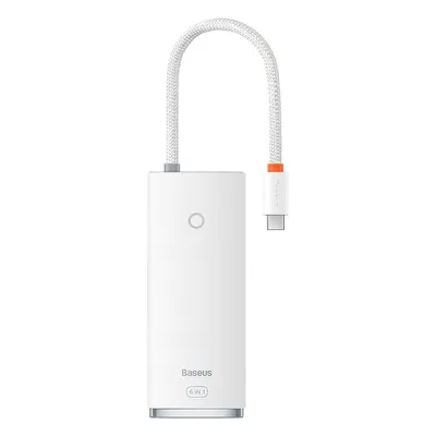 Baseus USB-C HUB Adapter auf USB 3.0/HDMI/SD/TF Weiß