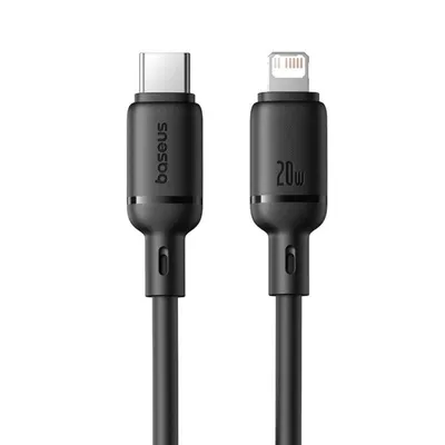 Kabel Baseus Silky Series USB-C Lightning 2.4A 20W 1m Schwarz