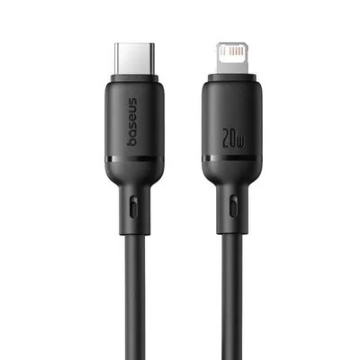 Kabel Baseus Silky Series USB-C Lightning 20W PD 2m Schwarz