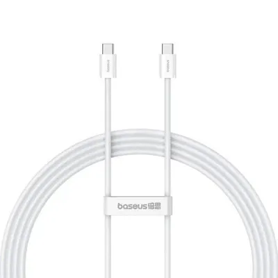 Kabel Baseus USB-C 1m Weiß Schnellladen 30W Daten 480Mbps
