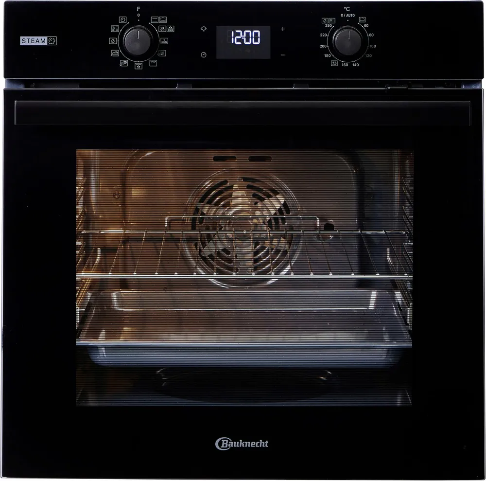 BAUKNECHT Backofen BBA2S85PU1AK, mit 1-fach-Teleskopauszug, Pyrolyse-Selbstreinigung, AirFry-Funktion – die gesündere Alternative zur Fritteuse