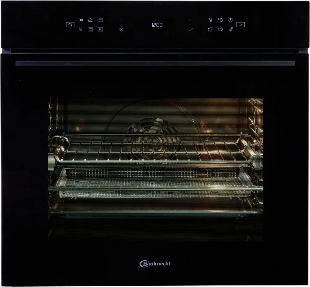 BAUKNECHT Backofen BBI7 310C PIZZA, mit 1-fach-Teleskopauszug, Pyrolyse-Selbstreinigung, Restaurant-Pizza daheim: 310°C Pizza-Funktion inkl. Pizzastein