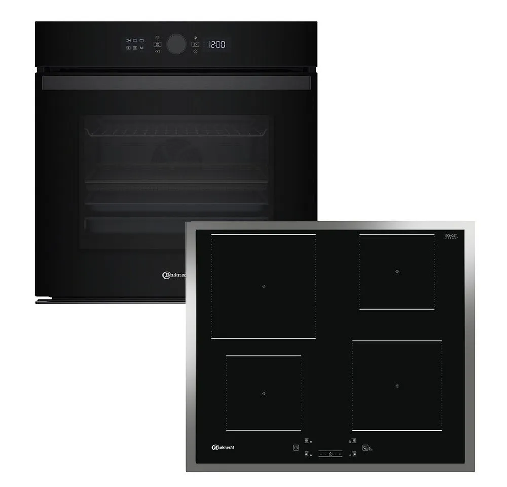 BAUKNECHT Backofen-Set BAKO 920 Airfry, mit Teilauszug, FlexiClean - zwei mühelose Reinigungsfunktionen (Pyrolyse & Hydrolyse) je nach Bedarf, AirFry-Funktion – die gesündere Alternative zur Fritteuse