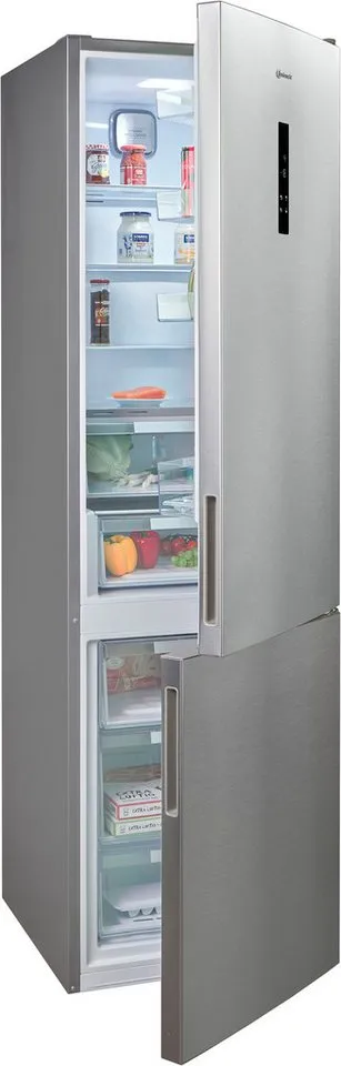 BAUKNECHT Kühl-/Gefrierkombination KGN Eco 201 C, 203,5 cm hoch, 59,5 cm breit, Kein Abtauen und ideales Frischeklima dank Dual Cool Total NoFrost