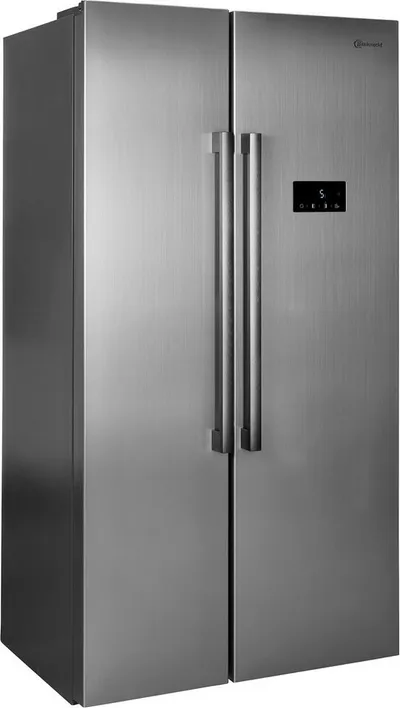 BAUKNECHT Side-by-Side SBS C90 IN, 177 cm hoch, 91 cm breit, Kein Abtauen mehr nötig Dank Total NoFrost Technologie