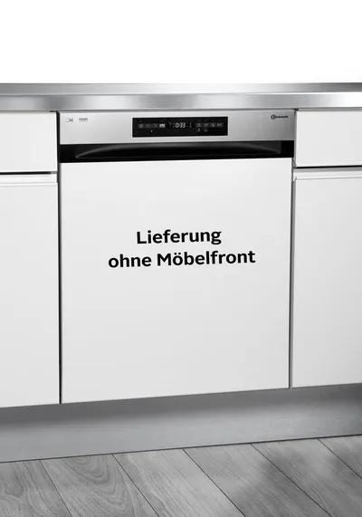 BAUKNECHT teilintegrierbarer Geschirrspüler BKSV1 PBM, 15 Maßgedecke, SpaceClean – die 3. Schublade für hohe Gläser und Müslischalen