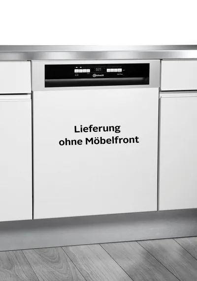 BAUKNECHT teilintegrierbarer Geschirrspüler OBBC Ecosilent 7540, 14 Maßgedecke, Doppelter Komfort – mit Besteckschublade und zusätzlichem Besteckkorb