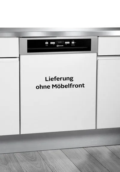 BAUKNECHT teilintegrierbarer Geschirrspüler OBB ECOSTAR 8460 (2), 14 Maßgedecke, ActiveDry – automatische Türöffnung für perfekt getrocknetes Geschirr