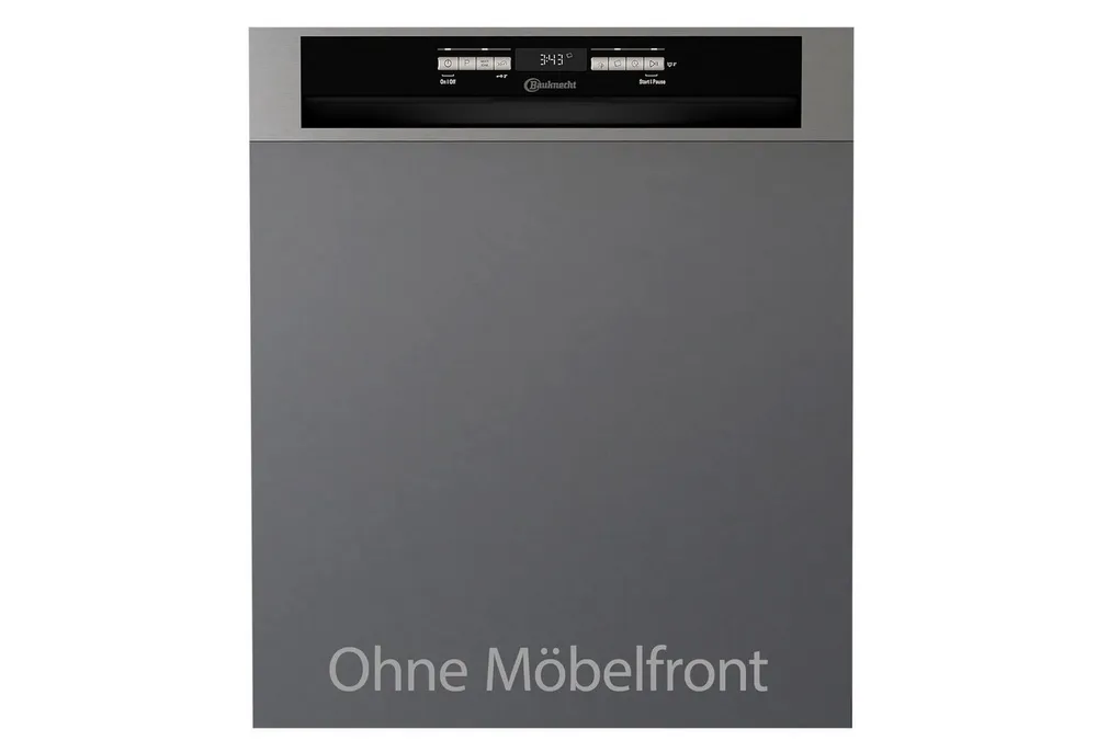 BAUKNECHT teilintegrierbarer Geschirrspüler B6B D841A X, 14 Maßgedecke, Innenbeleuchtung, PowerClean, Besteckschublade