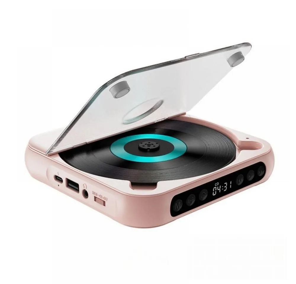 BBWL Bluetooth CD-Player 5.3 tragbar mit Kopfhörer, HIFI-Sound tragbarer CD-Player (Kopfhöreranschluss, Lautsprecher und U-Disk Wiedergabe)
