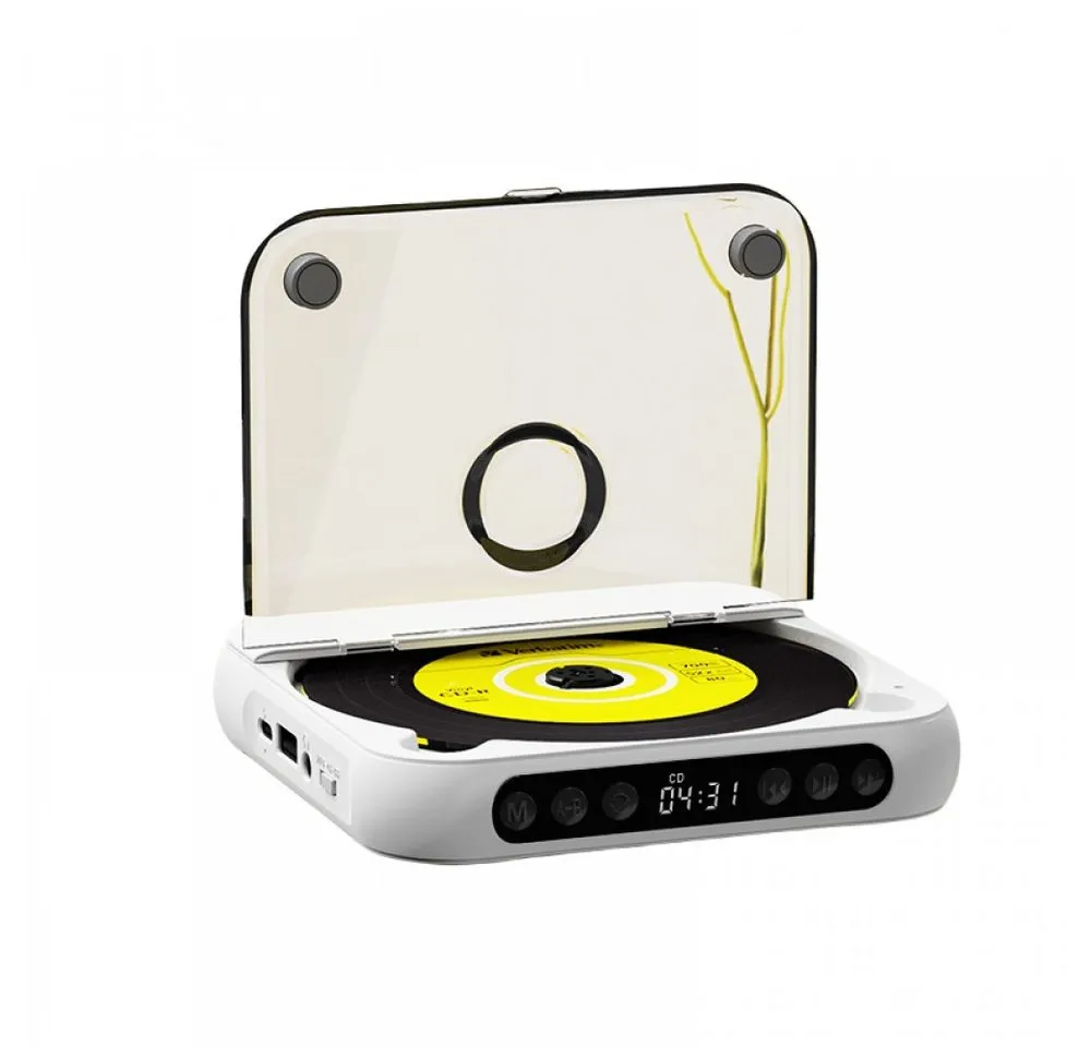 BBWL Bluetooth CD-Player 5.3 tragbar mit Kopfhörer, HIFI-Sound tragbarer CD-Player (Kopfhöreranschluss, Lautsprecher und U-Disk Wiedergabe)