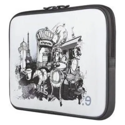 Be.ez Hülle für MacBook Pro 13“ LA Edition Kleid ‚I LOV PARIS‘ mit Reissverschluss (13.30")