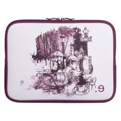 Be.ez Hülle für MacBook Pro 15“ LA Edition Kleid ‚I LOV PARIS‘ mit Reissverschluss (Apple)