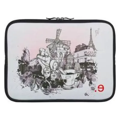 Be.ez Hülle für MacBook Pro 15“ LA Edition Kleid ‚I LOV PARIS‘ mit Reissverschluss (15.40", Apple)