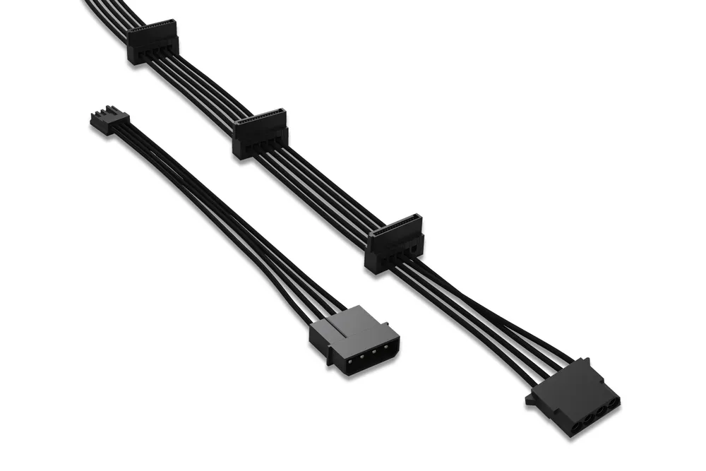 Netzkabel be quiet! CM-30750 SATA auf Molex 0,7 m Schwarz