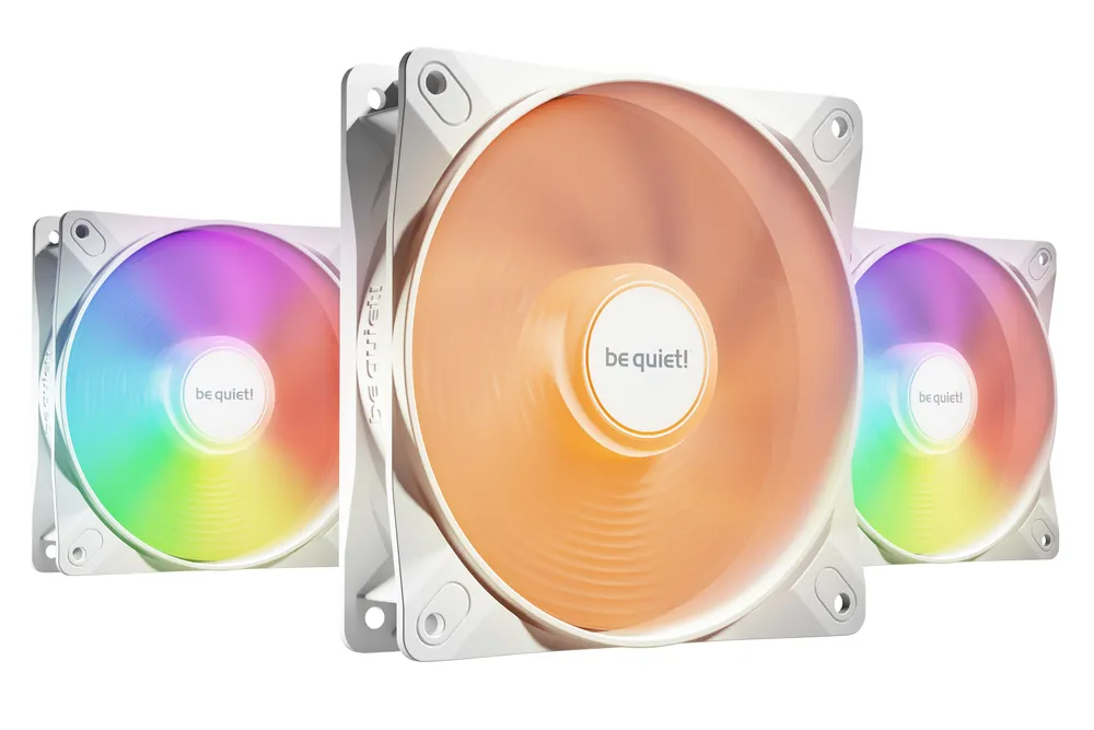 ruhig sein! Zusatzlüfter Light Wings LX 120mm 2200RPM ARGB Dreierpack weiß Hochdruck