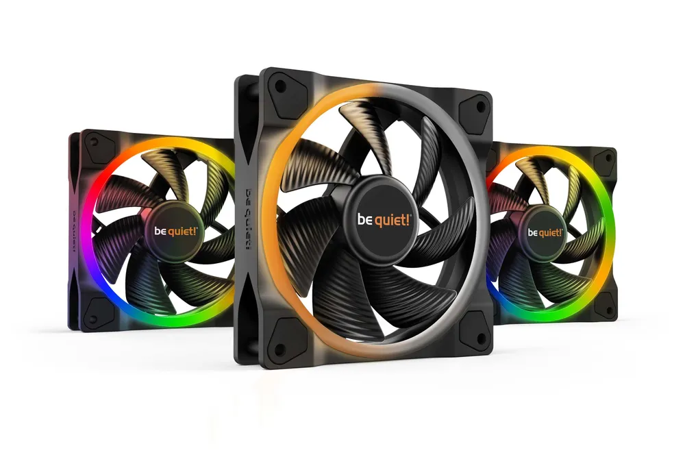 Light Wings 120mm PWM Triple Pack Gehäuselüfter, Schwarz