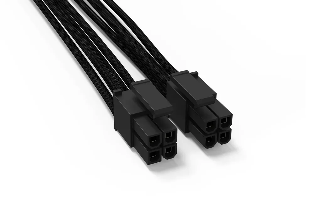 Ruhig sein! EPS12V Stromkabel 45cm Schwarz