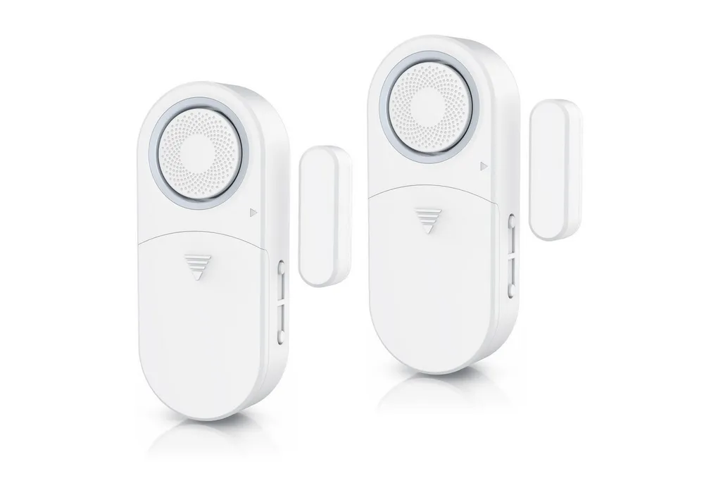 BEARWARE Fensteralarm / Türalarm, 120 dB lauter Signalton, Alarmsensor Fensteröffnungsmelder (für Tür & Fenster, Einbruchschutz, mit Batterien, Alarmanlage)