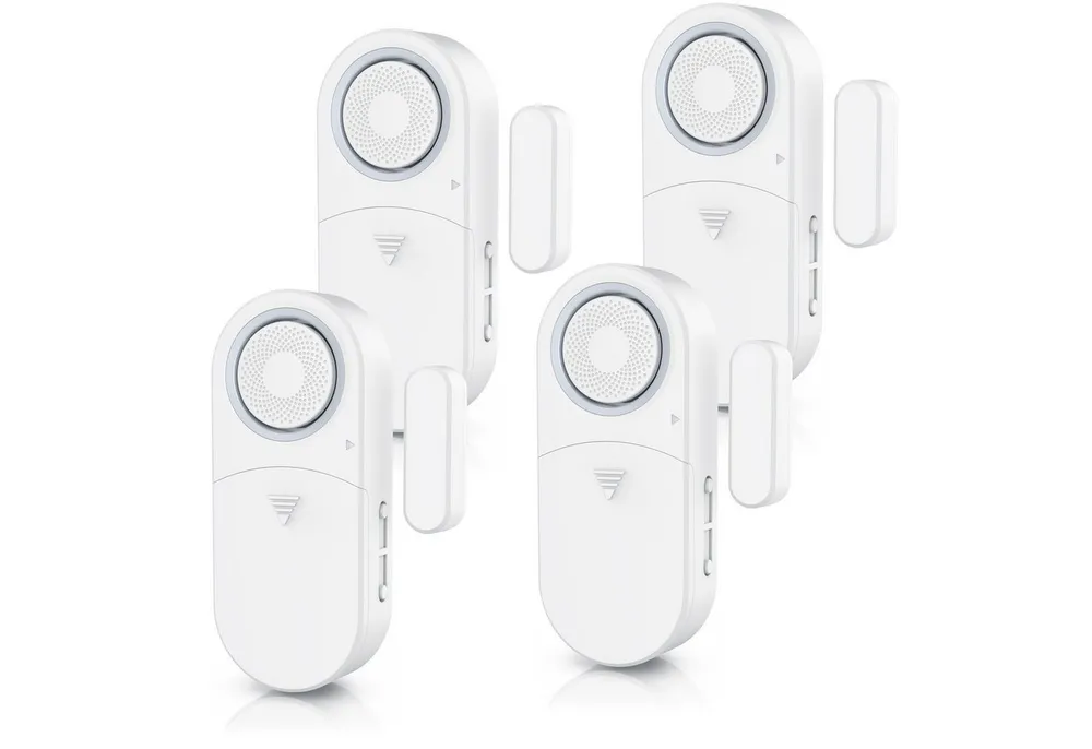 BEARWARE Fensteralarm / Türalarm, 120 dB lauter Signalton, Alarmsensor Fensteröffnungsmelder (für Tür & Fenster, Einbruchschutz, mit Batterien, Alarmanlage)