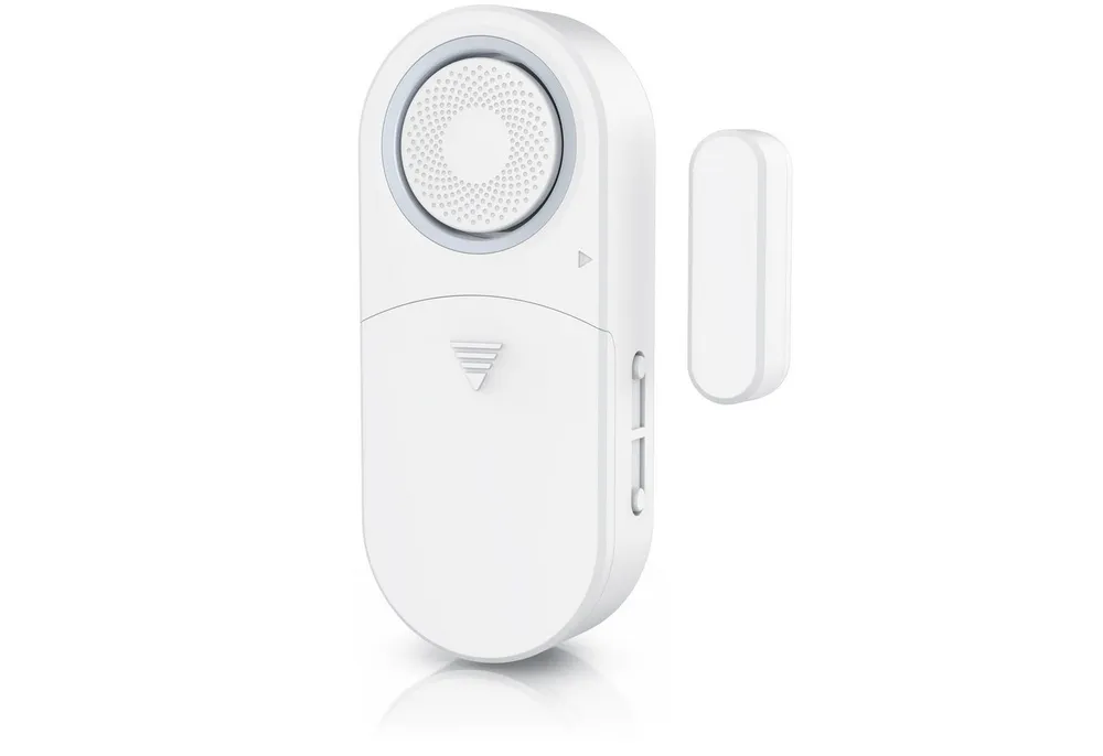 BEARWARE Fensteralarm / Türalarm, 120 dB lauter Signalton, Alarmsensor Fensteröffnungsmelder (für Tür & Fenster, Einbruchschutz, mit Batterien, Alarmanlage)