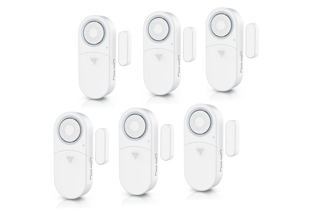 BEARWARE Fensteralarm / Türalarm, 120 dB lauter Signalton, Alarmsensor Fensteröffnungsmelder (für Tür & Fenster, Einbruchschutz, mit Batterien, Alarmanlage)