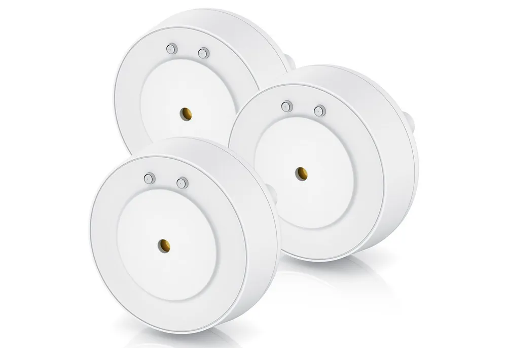 BEARWARE Wassersensor, IP66, Mini-Wasserdetektor, 110 dB lauter Alarm, Wassermelder (batteriebetrieben, Wasseralarm Melder warnt bei Wasserschäden)