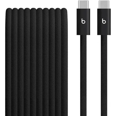 Kabel USB-C nach USB-C 240W Geflochten 3m Schwarz Kohle Beats