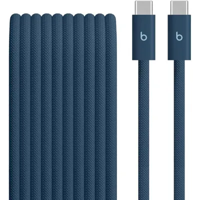 Kabel USB-C auf USB-C 240W Geflochten 3m Blau Indigo