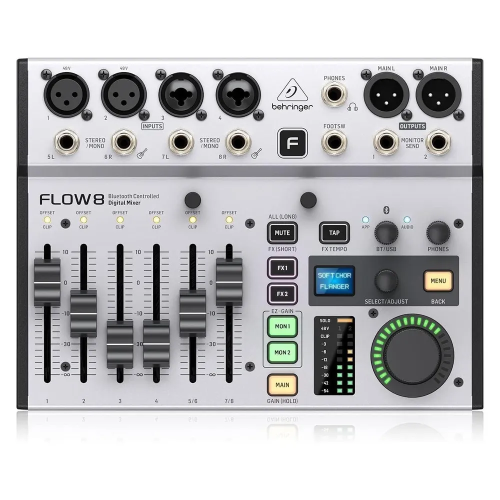 Mischpult Behringer Flow 8 digital 8 Eingänge Bluetooth USB Effekte