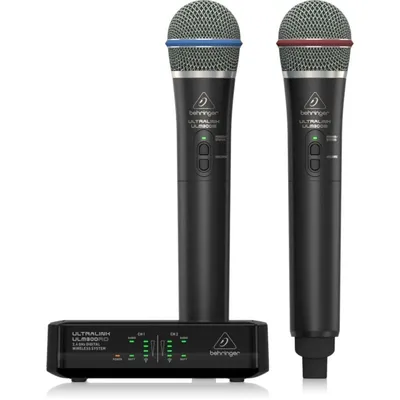 Mikrofon Behringer ULM302MIC kabellos 2,4 GHz Dual-Handmikrofone mit Empfänger