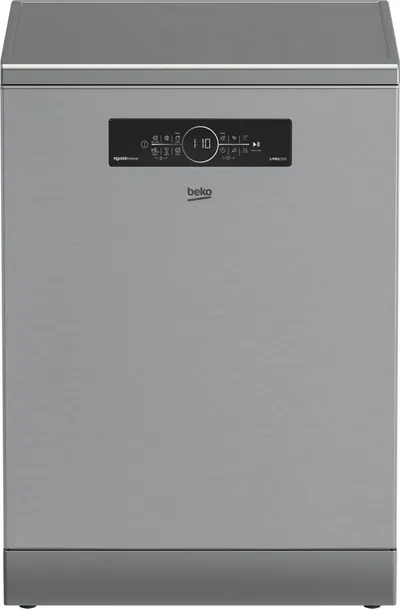 BEKO Standgeschirrspüler BDFN36541XP, 8,9 l, 15 Maßgedecke, Doppelt gut organisiert – inklusive Besteckschublade und Besteckkorb